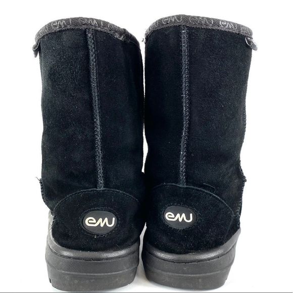 EMU Australia black suede & sheepskin wool boot 7 - Picture 5 of 15